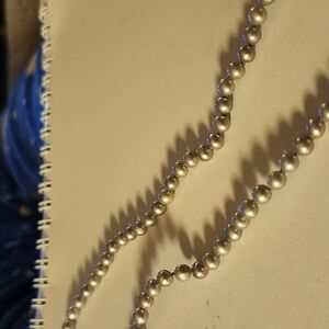 Silver 18 in pearl necklace